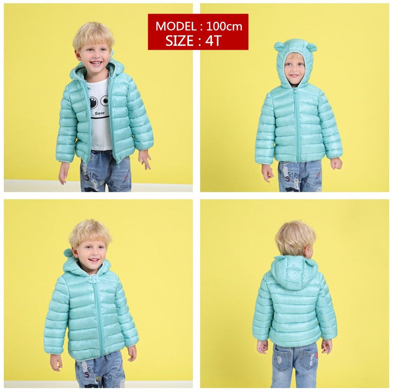 Jaqueta Infantil Puffer com Capuz - Basic Colors